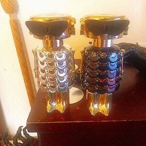 Gold and Silver Owl Figurines